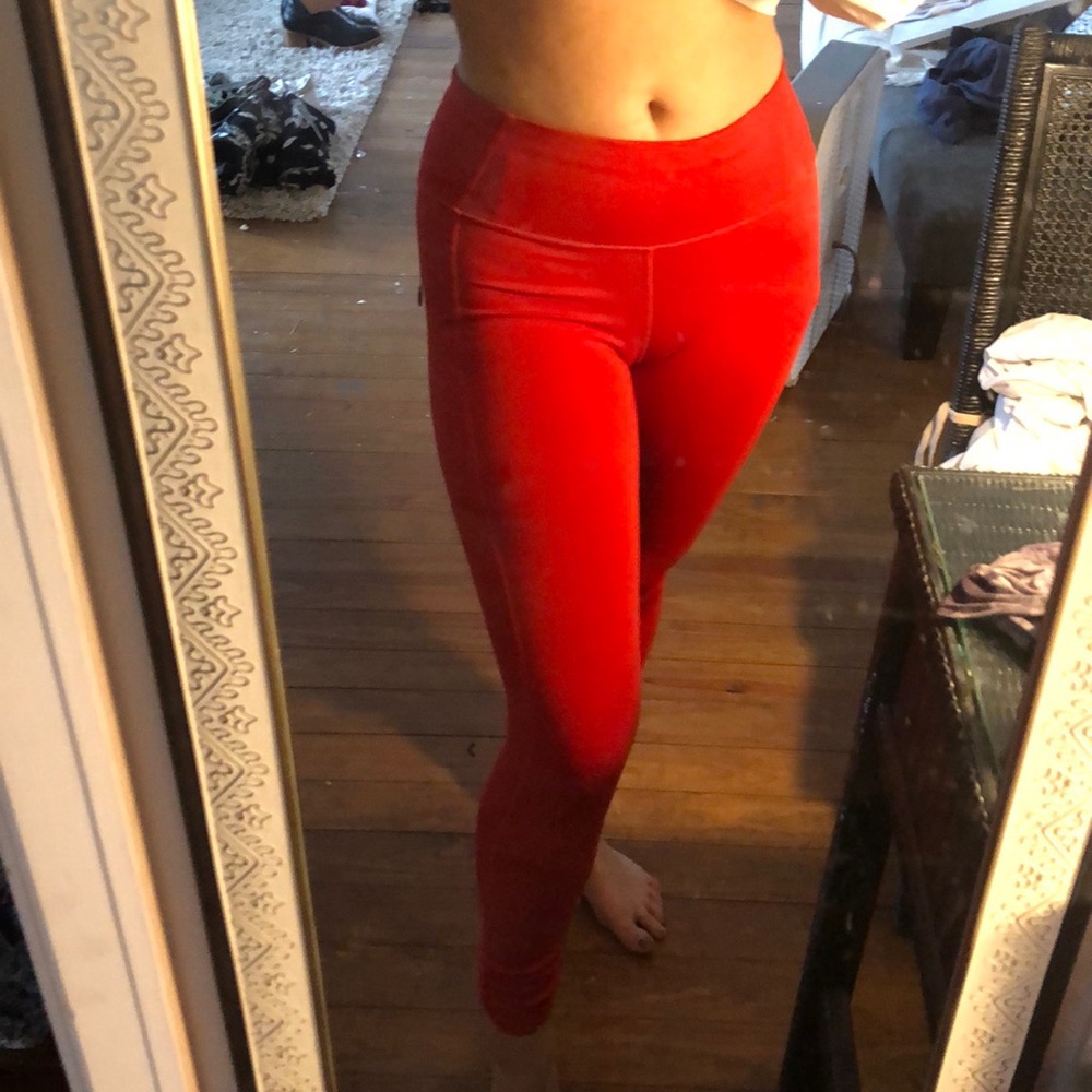 XS red Athleta Leggings!!